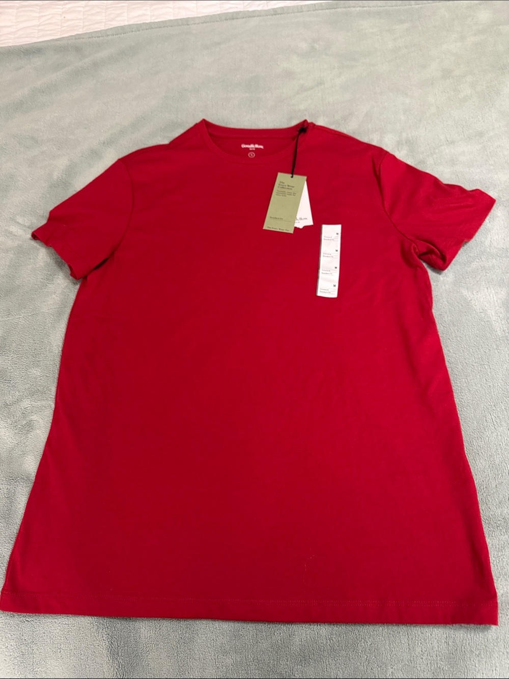 Goodfellow & Co Red Crew Neck Short-Sleeve Tee